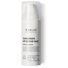 Солнцезащитный крем SPF30 для жирной кожи лица 50 мл.